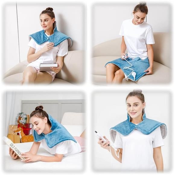 Weighted Heating Pad - Pads for Neck and Shoulders,2lb Large Electric Heated pad - Picture 7 of 7